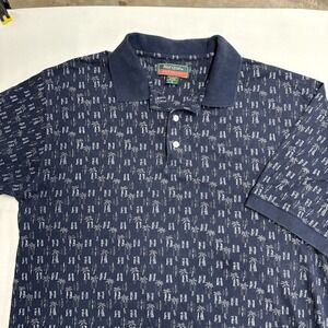 Horizon Golf Apparel Men's Short Sleeve Casual Formal Polo Shirt Size XL Blue